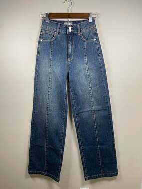 Abrand Jeans A '94 High & Wide Front Seam Wide Leg Jeans Sz 25
